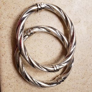 Gorgeous set of sterling silver bangles from Italy